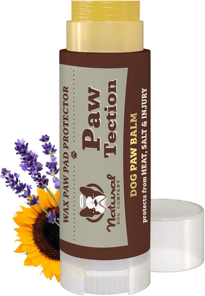 Pawtection Balm for Hot Pavement, Dry Cracked Dog Paws, and Rough Terrain - Safe, Non-Toxic, and Lick Safe - Protects Paws with Natural Ingredients, 0.15 Oz Stick