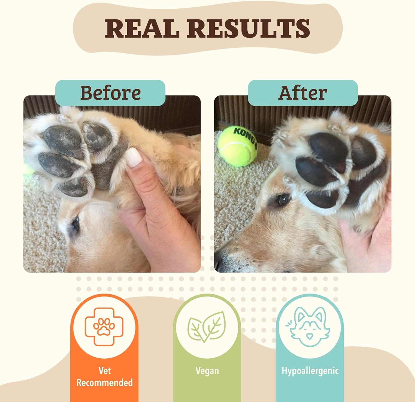 Pawtection Balm for Hot Pavement, Dry Cracked Dog Paws, and Rough Terrain - Safe, Non-Toxic, and Lick Safe - Protects Paws with Natural Ingredients, 0.15 Oz Stick