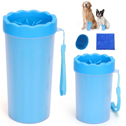 Large & Meduim Dog Paw Cleaner Cup, Portable Paw Washer for Dogs and Pets, Blue