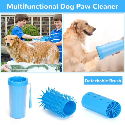 Large & Meduim Dog Paw Cleaner Cup, Portable Paw Washer for Dogs and Pets, Blue